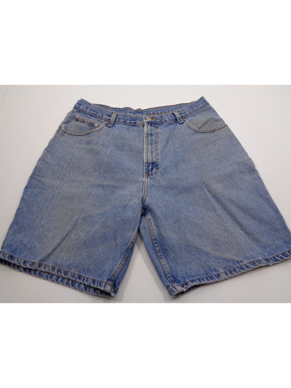 Members mark Flat front 5 pocket men's jeans shorts color blue size 36